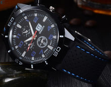 2017 new fashion casual watch man 3 eye brand luxury mountain climbing military silicone strap men quartz watch reloj hombre