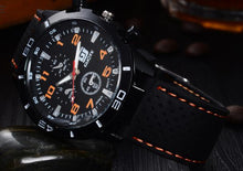 2017 new fashion casual watch man 3 eye brand luxury mountain climbing military silicone strap men quartz watch reloj hombre