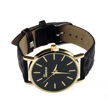 Checkers Faux lady dress watch, women's Casual Leather quartz-watch Analog wristwatch Gifts relogios feminino