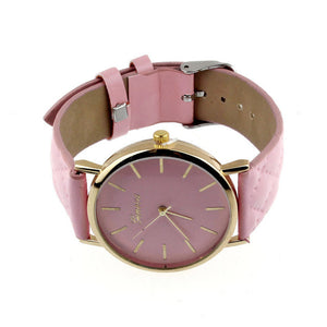 Checkers Faux lady dress watch, women's Casual Leather quartz-watch Analog wristwatch Gifts relogios feminino