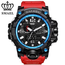 SMAEL Brand Sports Watches Men Dual Time Camouflage Military Watch Men Army LED Digital Wristwatch 50M Waterproof Men's Clock