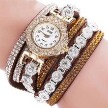 masculino Women Quartz Women PU Leather  Rhinestone Watch Bracelet Watches