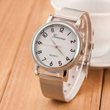 Famous Brand Silver Casual Geneva Quartz Watch Women Mesh Stainless Steel Dress bracelets Women Watches Relogio Feminino Clock