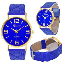 Newest Bracelets Watches Women's Geneva Brand Faux Leather Analog Quartz Wrist Watch Female Dress Watches Clock Relogio Feminino