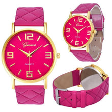 Newest Bracelets Watches Women's Geneva Brand Faux Leather Analog Quartz Wrist Watch Female Dress Watches Clock Relogio Feminino
