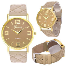 Newest Bracelets Watches Women's Geneva Brand Faux Leather Analog Quartz Wrist Watch Female Dress Watches Clock Relogio Feminino
