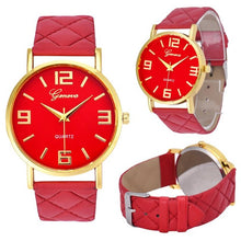 Newest Bracelets Watches Women's Geneva Brand Faux Leather Analog Quartz Wrist Watch Female Dress Watches Clock Relogio Feminino