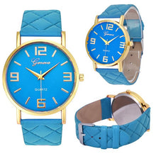 Newest Bracelets Watches Women's Geneva Brand Faux Leather Analog Quartz Wrist Watch Female Dress Watches Clock Relogio Feminino