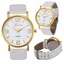 Newest Bracelets Watches Women's Geneva Brand Faux Leather Analog Quartz Wrist Watch Female Dress Watches Clock Relogio Feminino