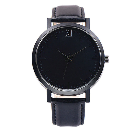 2018 Watch Mens Luxury Brand Clock Men Sport Black Wristwatch Casual Watches With Leather Relogio Masculino Classic Reloj Hombre