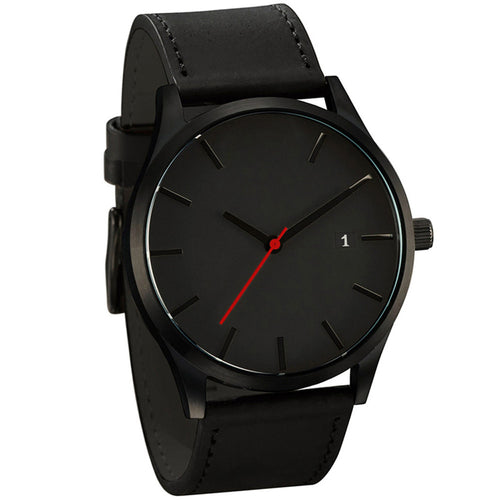 Sanwony Popular Low-key Minimalist Connotation Leather Men's Quartz Wristwatch