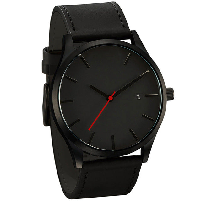 Sanwony Popular Low-key Minimalist Connotation Leather Men's Quartz Wristwatch