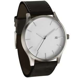 Sanwony Popular Low-key Minimalist Connotation Leather Men's Quartz Wristwatch