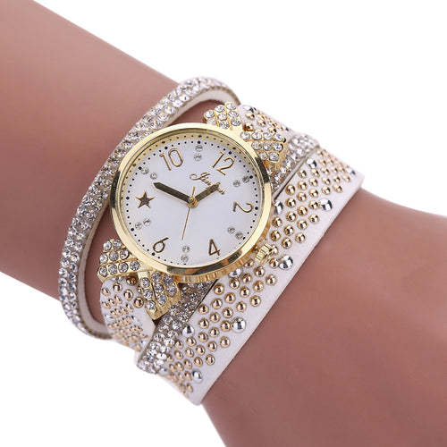 Women's Bracelet Watches 2018 Fashion Leisure Quartz shiny Crystal Diamond Wrist Watch Clock Relogio Feminino Bayan Kol Saati